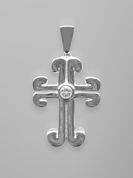 Curled Cross Pendent